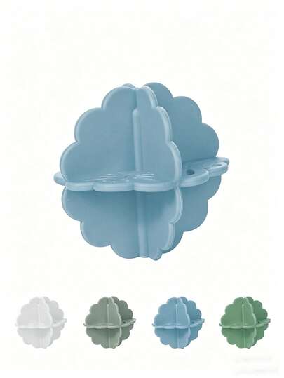 1pc Random Color/5pcs Assorted Butterfly Hollow Laundry Balls, Anti-Tangle Lint Remover Reusable Washing Machine Cleaning Balls, Silicone Fabric Softener Scrubber, Washing Machine Stain Remover Cleaning Balls, Home Cleaning Tool