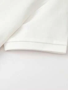 Balabala 男童夏季短袖 Polo 衫，休闲时尚，适合上学、日常穿着、户外穿着，舒适百搭 - 本白 - 查看 5