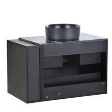 Wall-Hung Bathroom Cabinet, 80 Cm Wide, With Ceramic Sink, With Drawers, Modern Design, In Black And Grey. - Grey - View 10