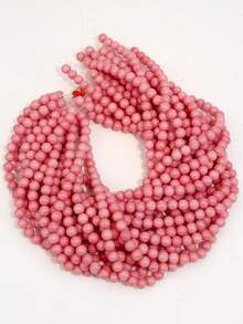Natural Rhodochrosite Loose Beads, 4/6/8mm Pinkish Luster Round Beads For Jewelry Making, DIY Necklaces Bracelets Earrings, Handcrafted Accessories - Multicolor - View 8