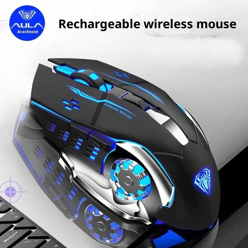 AULA The Tarantula SC100 Wireless Mouse Is A Rechargeable Gaming Mouse Compatible With Both Computers And Laptops. It Features Vibrant Colors And Operates Silently. (Official Standard Configuration Included.) - View 1