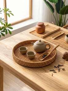 实心胡桃木托盘，经典不对称造型，表面光滑，装饰性必备托盘，适用于盛放咖啡、水果、食物，可作餐桌摆设、家居礼品、母亲节礼物、甜点托盘、面包篮、15岁生日庆典中心装饰品、装饰底座、收纳架、木质底座 - 彩色 - 查看 3