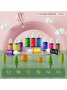 Colorful Gel Pigments - High Concentration Pigments, Soap Coloring Agents, Decorative Tools, DIY Silicone Mold Gel, Suitable For Baking Decoration, Soap Making (Stickers Randomly Included) - Multicolor - View 10