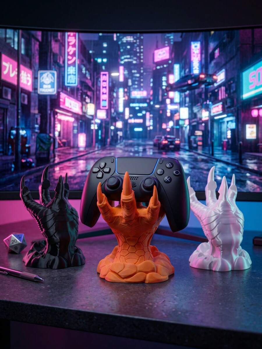 Cool Claw Game Controller Stand, Game Controller Holder, One-Handed Operation Without Tools, Provides A Tidy Desktop, Desktop Decoration, Perfect Gift For Gamers On Birthdays, Christmas, Valentine's Day | Desktop Ornament | Gaming Accessories - View 1