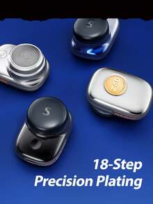 SKYWORTH Afeitadora eléctrica compacta para hombres, batería de 250mAh, resistente al agua IPX7 y totalmente lavable, afeitadora de 1 cuchilla de acero inoxidable, funcionamiento con un solo toque, ideal para viajes, ducha, gimnasio, oficina - 3 colores (plateado/negro/azul) - Multicolor - Ver 9
