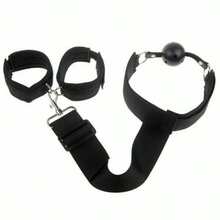 BDSM Bondage Handcuffs Mouth Gag SM Neck Hand Cuff Bondaged Restraint Fetish Adjustable  Adult Sex Toys For Men Women Couples Pleasure - 1PC - 查看 10