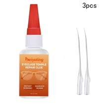 1-3 piezas/Set 20g Pegamento de secado rápido e invisible a prueba de agua para reparar gafas, apto para marcos de plástico, gafas de moda y reparaciones diarias, adhesivo fuerte - Multicolor - Ver 9