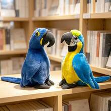 1pc Realistic Plush Parrot Stuffed Animal Doll, Soft Fluffy Parrot Doll, Various Styles Available, Cute Cartoon Parrot Figurine Home Decor, Photography Prop, Gift For Friends, Family, Birthday, Mother's Day - Multicolor - View 5