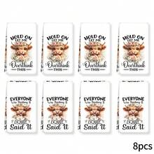 2pcs Highland Cow Pattern & Text Print Towel Set - Decorative Towels, Super Absorbent Microfiber, Machine Washable, Suitable For Holiday Decor, Cooking, Baking, Housewarming Gifts And Cleaning, Fit For Kitchen, Bathroom, Toilet - Multicolor - View 17
