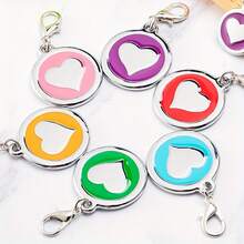 1pc Personalized Shiny Paw Print Pet ID Tag, Customizable With Your Phone Number And Pet Name, Engraved Dog Tag, Cat ID Tag, Customized Engraved Pet ID Tag, Prevent Pets From Getting Lost During Outdoor Activities, Can Be Attached To Cat And Dog Collars, Pet Pendant - Multicolor - View 6