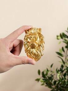 1 pieza Pegatina de interruptor de relieve 3D con león y elefante de lujo europeo dorado, cubierta de interruptor de resina moderna para decoración del hogar, sin necesidad de perforación, calcomanía de interruptor de animal, decoración de pared interior, accesorio de micropaísaje DIY, adecuado para vestíbulo, dormitorio, sala de estar, baño y otras embellecedoras de interruptores, mejora la estética del hogar - Dorado - Ver 10