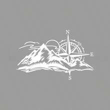 1pc Creative & Interesting Compass Breeze Sticker, Designed For Cartoon Fans And Enthusiasts, High-Quality, Suitable For Car, Pickup Truck, Motorcycle And Laptop Decoration - Evening Breeze at Compass Peak - View 12