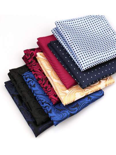 High Quality Polyester Suit Pocket Square, Men's Business Party Formal Shirt Decoration Accessory, Multiple Styles Available