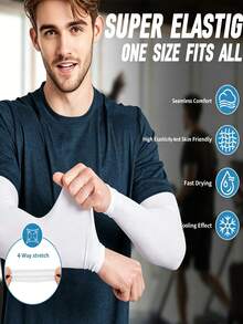 8 Pairs Unisex Cooling Sun Protection Arm Sleeves, Suitable For Commuting, Fishing, Hiking, Covering Tattoos For Indoor And Outdoor Use - A - View 6