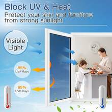 Window Privacy Film One Way Window Tint For Home, Sun UV Blocking Heat Control Reflective Mirror Film, No Glue Static Cling See Out Not In Glass Door Covering, Silver - 1PC - View 3