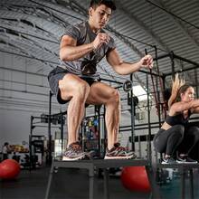 BouPower Anti-Slip Steel Plyometric Jump Box Set – Durable Step Up Platform For Home Gym Strength & Conditioning – 12/18/24/30 Inch - Black 12in - View 7