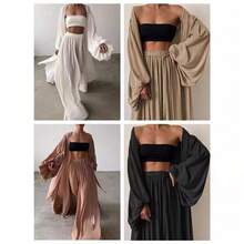 Fashionable New Women Spring Summer Sexy Coat 3 Piece Set - 白色 - 查看 2