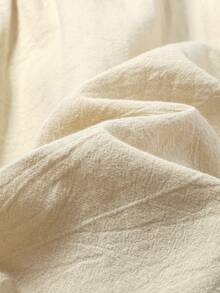 Men's Summer Vacation Linen Blend Button-Up Shirt - Apricot - View 5