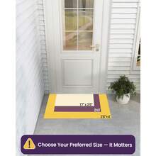 Front Door Mat Outside Entrance Rubber Welcome Floor Mats, Doormat Heavy Duty Non Slip, Dirt Trapper Waterproof Exterior Entry Mats For Patio Entryway Drainage,Home Decor - 棕色 - 查看 2