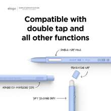 Elago X MONAMI Compatible With Apple Pencil Pro Case & Apple Pencil 2nd Generation Case, Back To School, Gift For Friends And Family, Apple Pencil Accessories, Magnetic Charging And Double Tap, Durable Silicone, Premium Stylus Cover, Protective Covering - 紫色 - 查看 2