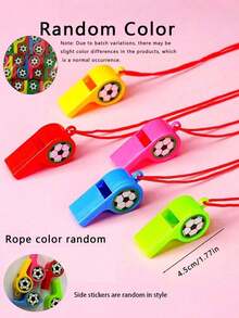 10pcs/Set Random Color Football Whistle Cheerleading Props And Referee Whistle, Football Pattern Party Whistle, Football Theme Party, Sports Party Whistle Set, Suitable For Party Or Football Match, Sports Party, Birthday Party, As Gift, Party Favors, Gifts, Party Supplies - Football Whistles - View 6