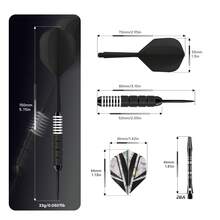 HUANQU Conjunto de Dardos Rígidos de 150mm, Dardos de 23g, Conjunto de 6 Dardos Profissionais (Incluindo 6 Voos de Dardo Sobressalentes + 6 Hastes de Dardo de Alumínio + 1 Caixa de Armazenamento), Anti-Queda de Alta Qualidade e Precisão, Presente Corporativo, Adequado para Jogos Competitivos + Entretenimento Familiar, Presente para o Dia dos Namorados/Páscoa/Dia dos Pais/Volta às Aulas - Multicolorido - Visão 4