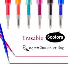 100 piezas por set de bolígrafos borrables de alta calidad de 6 colores, mango resistente al agua de 0.5mm, pegamento borrable mágico, muy adecuado para bocetos, diseños, manualidades de scrapbooking, regalos de maestros, papelería de oficina escolar, súper asequible, set familiar - multicolor - Ver 3