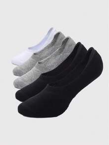 1/5/ Pairs Men's Big Size Available Low Cut No Show Socks, Breathable Invisible Loafer Socks , Non-Slip Low Cut Ankle Boat Socks With Anti-Slip Gel At Heel, Suitable For Sports Or Daily Use - Multicolor - View 11