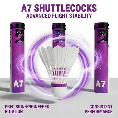 12-Pack Badminton Shuttlecocks, Windproof, Durable, With Stable Flight And Precise Landing. Suitable For Outdoor And Indoor Badminton Entertainment For Students And Families. Ideal For Beginners, Enthusiasts, Matches, And Training.