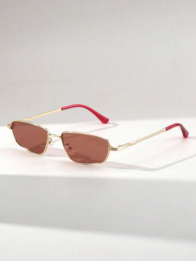 1 Pair Women's Cat Eye Metal Frame Unique Y2K Versatile Street Style Runway Chic High Quality Fashion Fashion Glasses