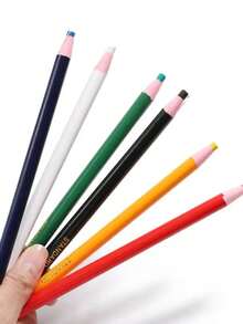6pcs Washable Colored Tailoring Chalk, High Visibility Sewing Chalk Pencils, No Sharpening Required Fabric Marking Tools For Sewing, Garment Design, Textile Crafts And Pattern Drawing (Random Style) - Multicolor - View 5