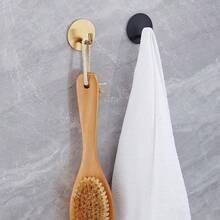 2/4 piezas Ganchos de pared adhesivos de acero inoxidable resistentes al agua y de alta resistencia - Instalación fácil para esponjas de baño, toallas, ropa y batas de baño - Diseño moderno y elegante, ganchos prácticos - Multicolor - Ver 8