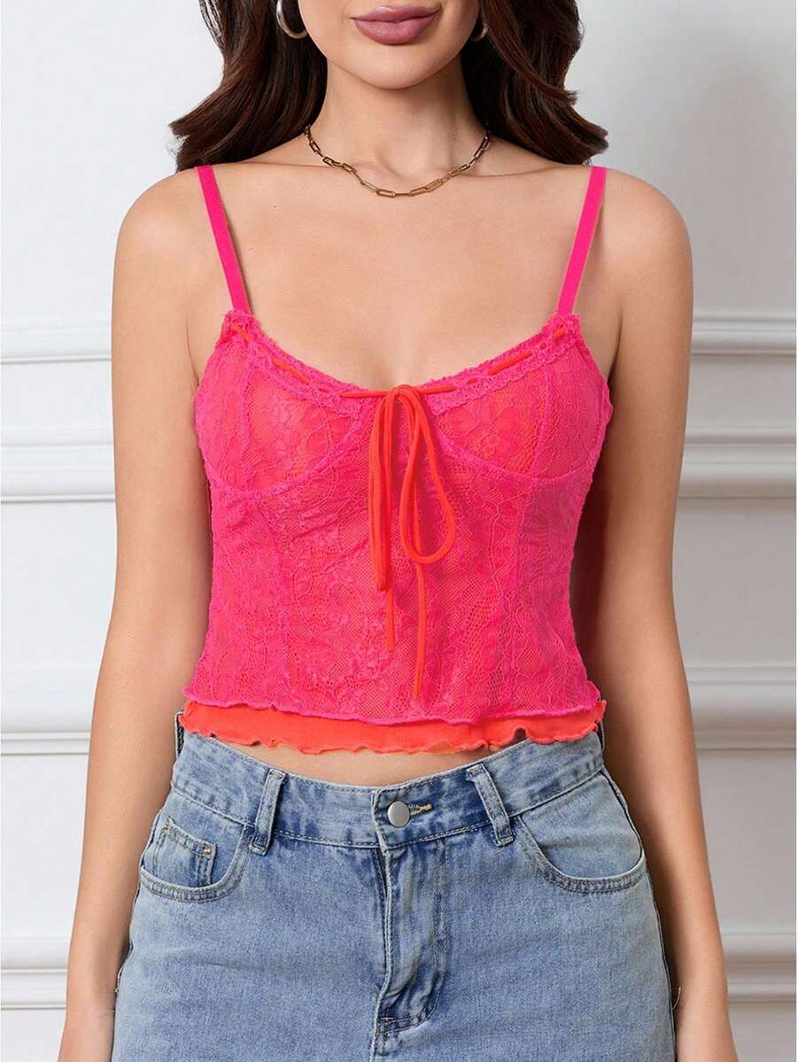 Women Tank Tops & Camis - 粉色 - 查看 1
