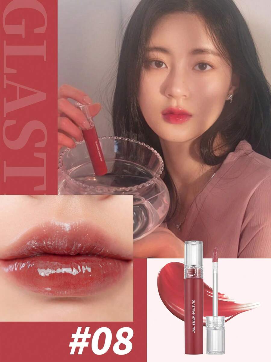 Rom&Nd Glasting Water Tint 玻璃光澤唇釉 08 Rose Stream 保濕配方 撫平唇紋 持久輕薄薄膜 不黏膩 灰玫瑰色 適合日常自然妝容 適合所有膚色 - 玻璃光持久水光唇釉 08# 玫瑰流 - 查看 1