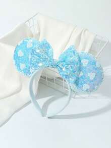 Disney 迪士尼，1个渐变爱心图案闪亮米妮发箍，可爱米妮卡通蝴蝶结发箍，非常适合女孩生日派对、角色扮演活动和主题公园游玩——是任何派对装扮的理想之选。这款米妮老鼠耳朵发箍是公主角色扮演和生日庆祝活动的完美配饰（发饰、发箍、女士发箍）。 - 彩色 - 查看 4