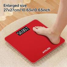 AVXLRQ 396 Digital Bathroom Scale With LCD Display & Temperature Suitable For KG/, High-Precision Weight Scale With Indicator, Platform For Use, Body Weight Monitor For, Ultra-Wide Platform Electronic Scale - Solid Color Version - View 10