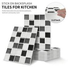 Crystal Mosaic Self-Adhesive Wall Sticker, Waterproof And Moisture-Proof Wall Paper For Bathroom, Kitchen, Removable Tile Backsplash, 3D Self-Adhesive Wall Tiles, Kitchen And Bathroom Splash Guard, Waterproof And Moisture-Proof Kitchen And Bathroom Sticker, Tile Backsplash For Kitchen, Bathroom, Laundry Room, RV And Fireplace Decor - Ideal For DIY - GST112 - View 9