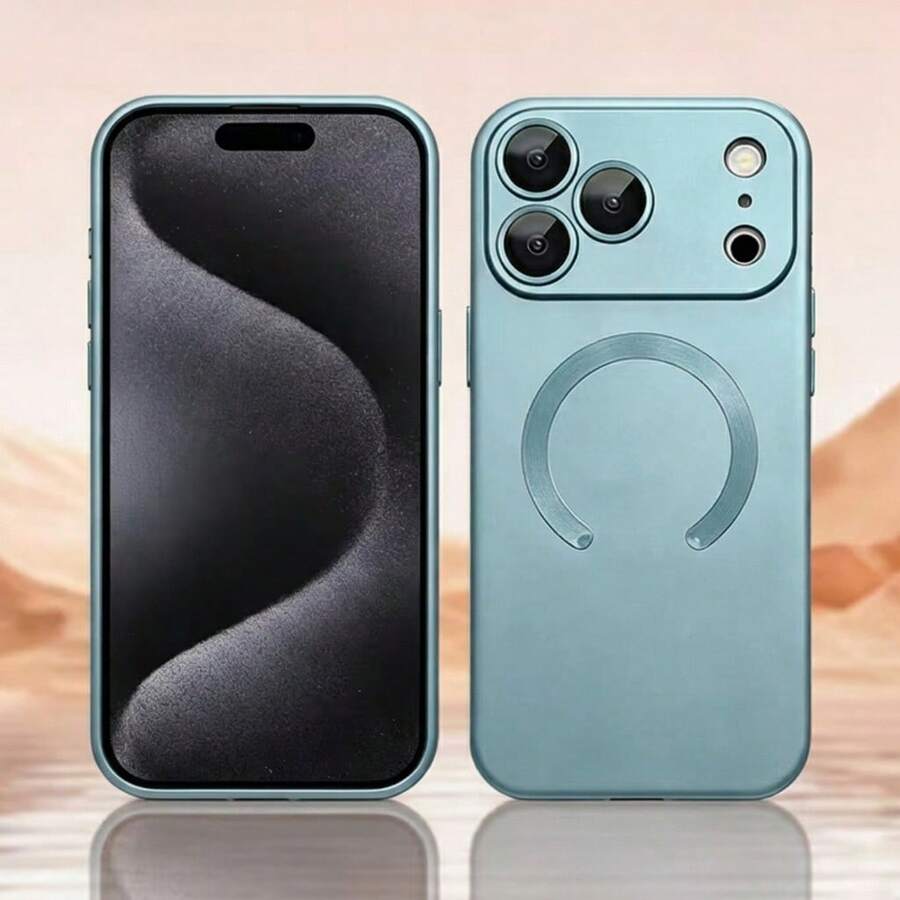 1 ốp lưng mềm Hadaasi màu xanh mờ ánh kim, có nam châm, hỗ trợ sạc không dây và bảo vệ màn hình, tương thích với Apple 17 Pro/17 Pro Max, Apple Air, 17/17E, 16 Pro/16 Pro Max, 16 Plus/16/16E, 15 Pro/15 Pro Max, 15 Plus/15, 14 Pro/14 Pro Max, 14 Plus/14, 13 Pro/13 Pro Max/13, 12 Pro/12 Pro Max/12, 11 Pro Max/11/11 Pro