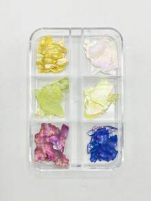 Escamas de concha de abulón, pegatinas de uñas de concha de abulón ultrafinas, pasadores para el cabello, broches, materiales para hacer joyas, fragmentos de concha para manicura - Multicolor - Ver 17