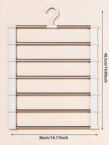 1/2pcs Closet Storage Organizer, 7-Tier Stepped Pants Rack Set, Aluminum Alloy + Foldable Anti-Slip Design, Space-Saving Closet Organizer, Essential For Dorm Girls / Home Organization Of Scarves And Jeans, Wrinkle-Free Long Pants Hanging, Easily Expand Closet Capacity, Convenient And Worry-Free Access - Multicolor - View 10