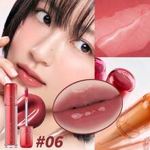 Rom&Nd 1入 3.5g Juicy Lip Tint 06 Cherry Peel 櫻桃皮色，鮮豔櫻桃色調顯白，快乾輕盈唇彩，適合日常出遊與短途旅行，晶瑩亮澤玻璃唇妝唇部化妝品 - 這果汁唇釉 06 剝落櫻桃 - 查看 7