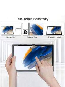Yezodawee Tempered Glass Screen Protector For Galaxy Tab S9 FE+ / S10 FE+ 12.4 Inch, Scratch-Resistant, High-Definition, Sensitive Touch Friendly; Tempered Glass Screen Protector For Galaxy Tab S7+ S8+ S9+ 12.4 Inch, High-Definition, Scratch-Resistant, Anti-Fingerprint Protective Film - Clear - View 4
