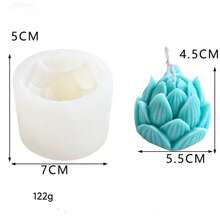 3D Lotus Aromatherapy Plaster Decor Silicone Mold DIY Flower Handmade Soap Resin Diffuser Stone Ornament Multi-Function Mold - Lotus - View 5