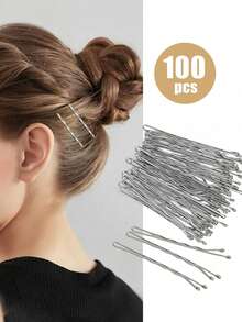 Bộ 50/100/200 kẹp tóc xoăn, kẹp tóc chống trượt kèm hộp đựng, phù hợp với nhiều kiểu tóc, phụ kiện tóc thiết yếu cho salon, thẩm mỹ viện, mùa tựu trường, du lịch và nghỉ dưỡng. - Bạc - Xem 8