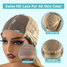 Omber Rooted Human Hair Wig Wear And Go Transparent Lace Wig Human Hair Short Bob Wig For Women Daily Use Preplucked Brazilian Virgin Hair Glueless 5x5 Lace Closure Glueless Ready To Wear Wig With Natural Looking For Women - S2/24 - View 5