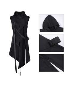 Autumn/Winter Halloween COS Costume Jacket Irregular Windbreaker For Men - Black - View 2