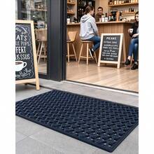 Front Door Mat Outside Entrance Rubber Welcome Floor Mats, Doormat Heavy Duty Non Slip, Dirt Trapper Waterproof Exterior Entry Mats For Patio Entryway Drainage,Home Decor - 藍色 - 查看 6