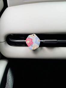Spring Romantic Colorblock Fresh Oil Painting Floral Sweet Rose Car Air Vent Clip, Creative Car Interior Decor Accessories - A - View 4