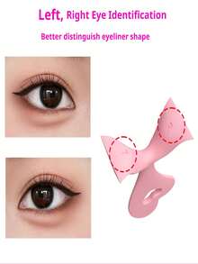 3pcs Cat Eye Shaped Silicone Eyeliner Stamp Makeup Tools - Multicolor - View 5