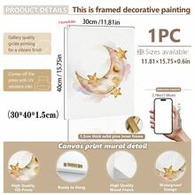Tranh canvas treo tường (1 tấm), trang trí phòng trẻ sơ sinh, tranh chủ đề gấu cho phòng bé, hình gấu bông ngủ và cá voi, mặt trăng và sao, trang trí phòng trẻ sơ sinh, tranh gấu mộng mơ, tranh phong cách Boho mây sao trời cho phòng bé, trang trí tường phòng ngủ trẻ em, tranh trang trí tường phòng chơi. - Nhiều màu - Xem 20